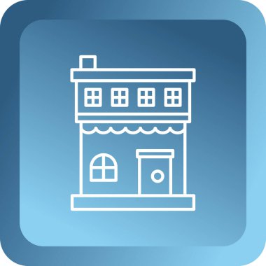 bina simgesi, düz tasarım