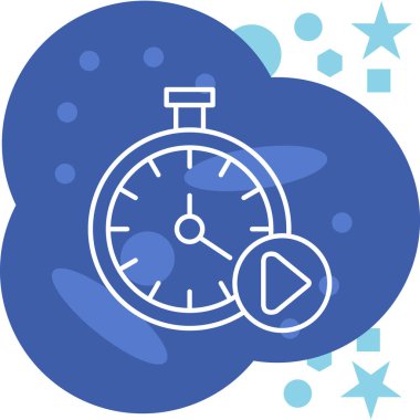 Saat. Web simgesi basit illüstrasyon