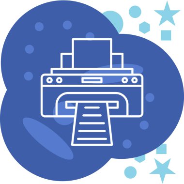 Yazıcı. Web simgesi basit illüstrasyon