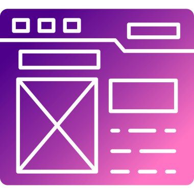 Web sayfası tasarım simgesi