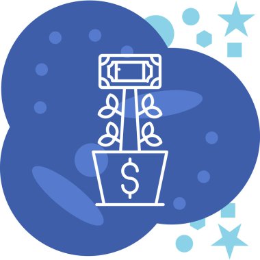 Para için. Web simgesi basit illüstrasyon