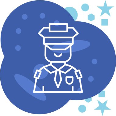 polis simgesi vektör illüstrasyonu