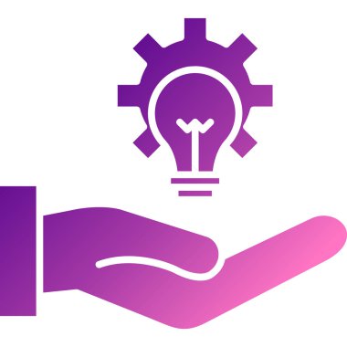 Elle tutma dişli simgesinin vektör çizimi