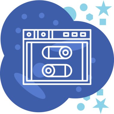 Bulut simgesi vektör illüstrasyonu