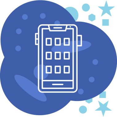 akıllı telefon simgesi, vektör illüstrasyonu basit tasarım