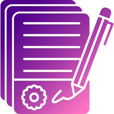 Bir kalem simgesinin vektör illüstrasyonu