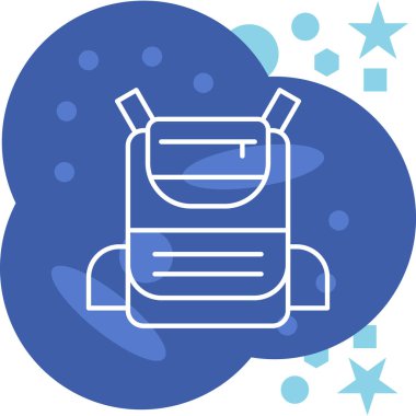 çanta çanta simgesi doldurulmuş taslak biçimi