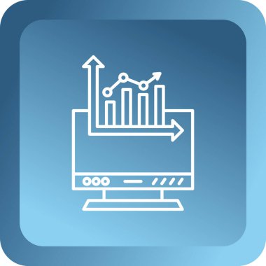 Grafikli grafik. Ağ simgesi. özet vektör illüstrasyonu