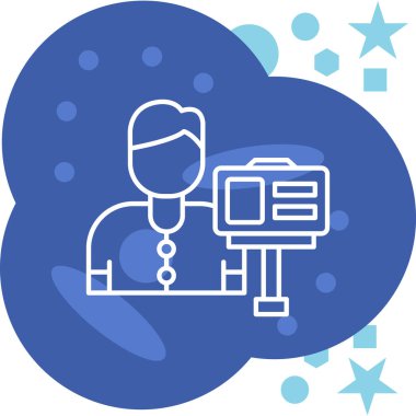 Doktor. Web simgesi basit illüstrasyon