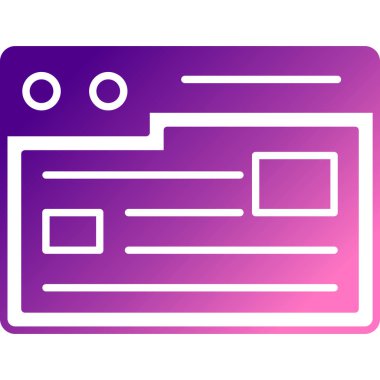 Tarayıcı. Web simgesi basit illüstrasyon