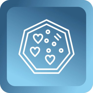 Mavi çizgi kalp ikonu beyaz arkaplanda izole edildi. Romantik sembol, birleşim, tutku ve düğün. Sevgililer Günü sembolü. Mavi daire düğmesi. vektör