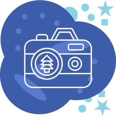 Noel ağacı simgesi, vektör illüstrasyonu