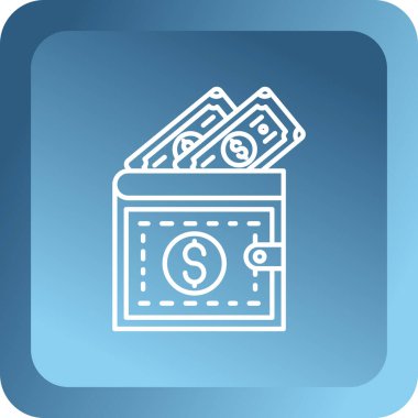 İş ve finans ikonu dolar parasının vektör illüstrasyonu