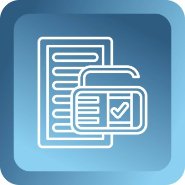 Denetim listesi düz simge vektör çizim