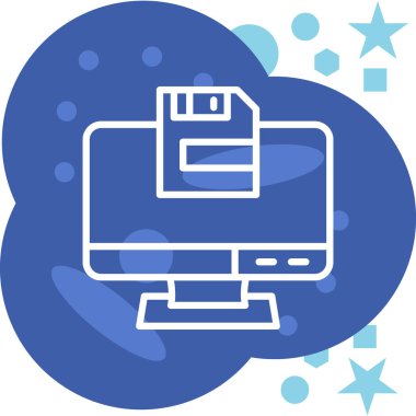 Bilgisayar simgesi. Basit resimleme