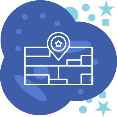 Moda biçimi izole edilmiş arkaplanda harita konumu simgesi