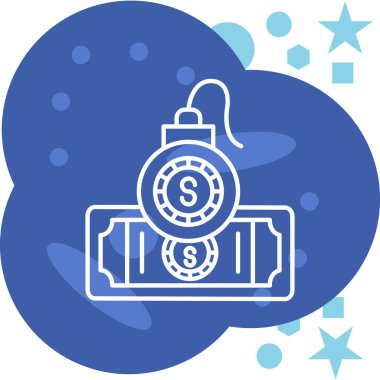 Para için. Web simgesi basit illüstrasyon