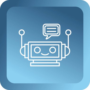 Robot düz çizgi, vektör illüstrasyonu.