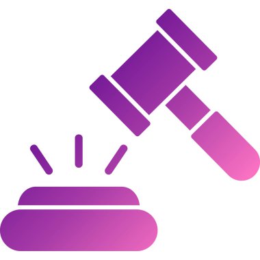 Müzayede çekici ikonu. düz biçim tasarımı