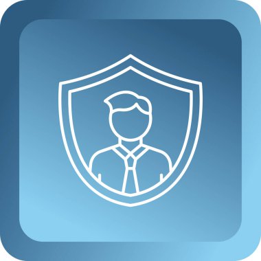 Kalkan vektör simgesi. vektör illüstrasyonu