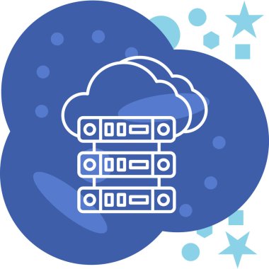 bulut sunucusu vektör illüstrasyonu