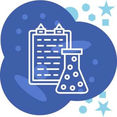 Laboratuvar testi. Basit düz tasarım resimleme