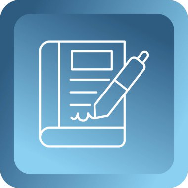 kalem, vektör simgesi olan belge