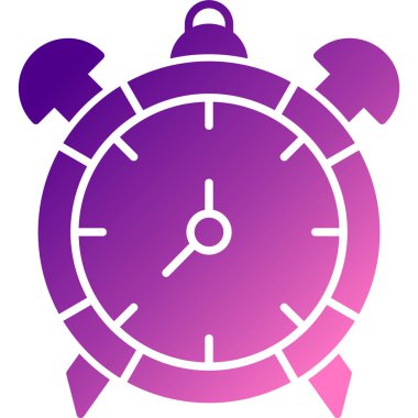 Çalar saat simgesi. Web için saat vektör simgelerinin basit illüstrasyonu