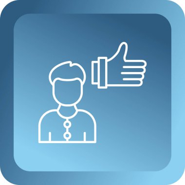 başparmak yukarı simgesi, vektör illüstrasyonu