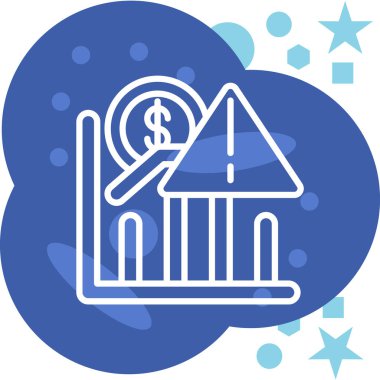 Bir ev simgesinin vektör illüstrasyonu