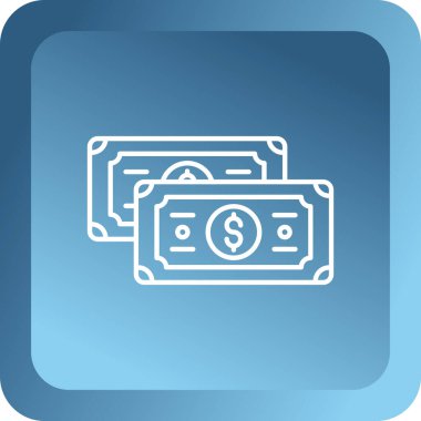 Dolar parası. Web simgesi