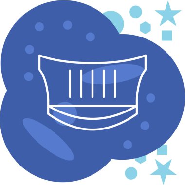 Şapka. Web simgesi basit illüstrasyon