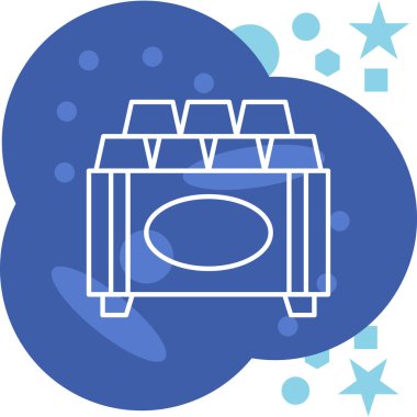 Çizgi film simgesinin vektör çizimi