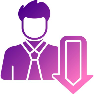 Kravat simgesi çizimi olan bir iş adamı