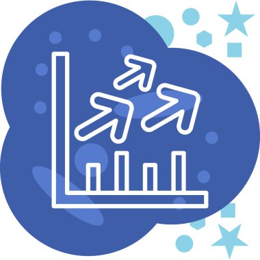 iş grafiği simgesi, vektör illüstrasyonu