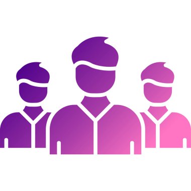 Bir grup insanın vektör çizimi