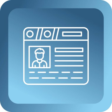 Web simgesi. Haberin vektör illüstrasyonu