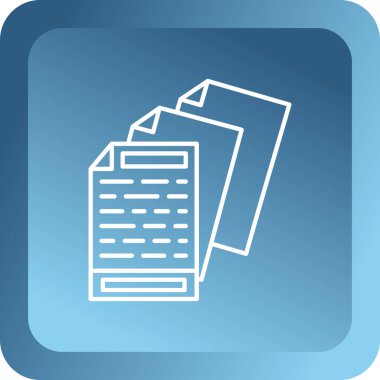 Belge. Düz dizayn. kağıt belge simgesi. vektör illüstrasyonu