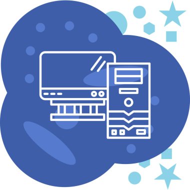 bilgisayar ağı basit tasarım simgesi