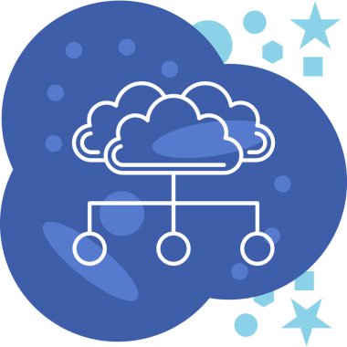 Bulut simgesi vektör illüstrasyonu