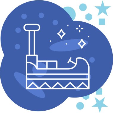 bebek arabası kutsal kişilerin resmi, vektör çizim