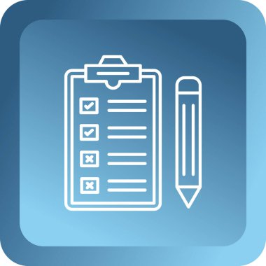 Kontrol listesi simgesi, düz tasarım biçimi