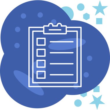 Kontrol listesi. Web simgesi basit illüstrasyon