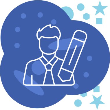 Bir insanın modern simgesinin vektör çizimi