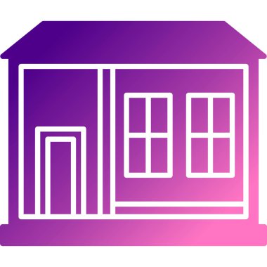 Ev ikonu. Ev simgesinin vektör illüstrasyonu