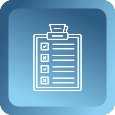 Denetim listesi web simgesi. vektör çizim