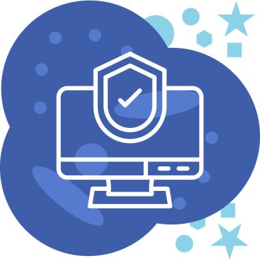 Bilgisayar. Web simgesi basit illüstrasyon