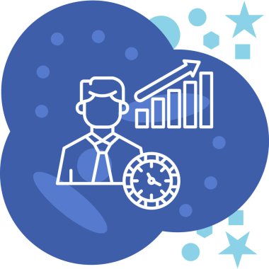 Bir iş adamı simgesinin vektör çizimi