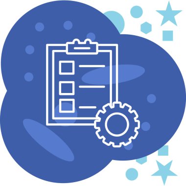 Denetim listesi web simgesi, vektör çizim