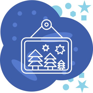 Noel hediye kutsal kişilerin resmi, vektör çizim